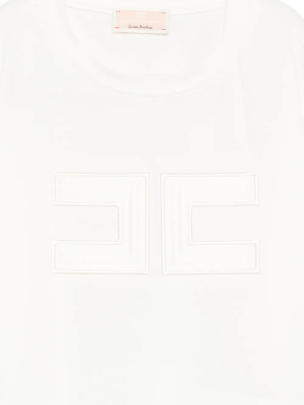 Elisabetta Franchi La Mia Bambina T-shirt met geborduurd logo Wit