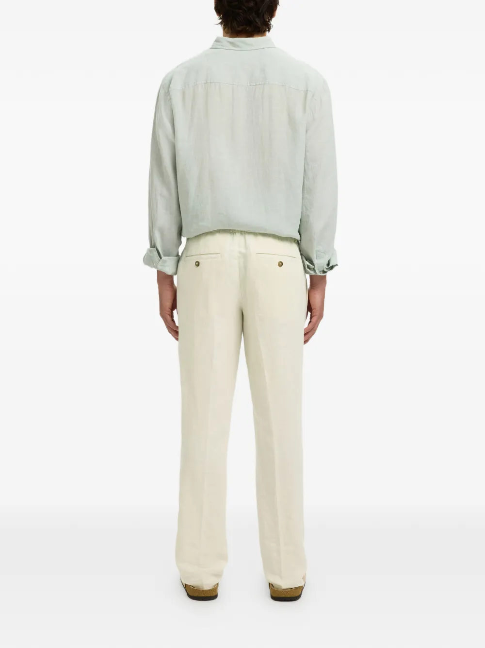  Selected Drawstring Trousers - White 