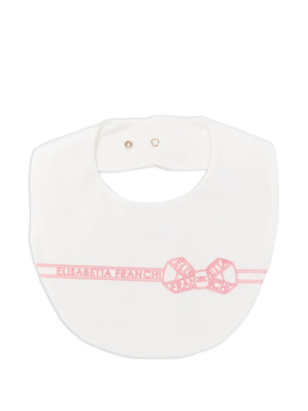 Elisabetta Franchi La Mia Bambina bow bib - Weiß