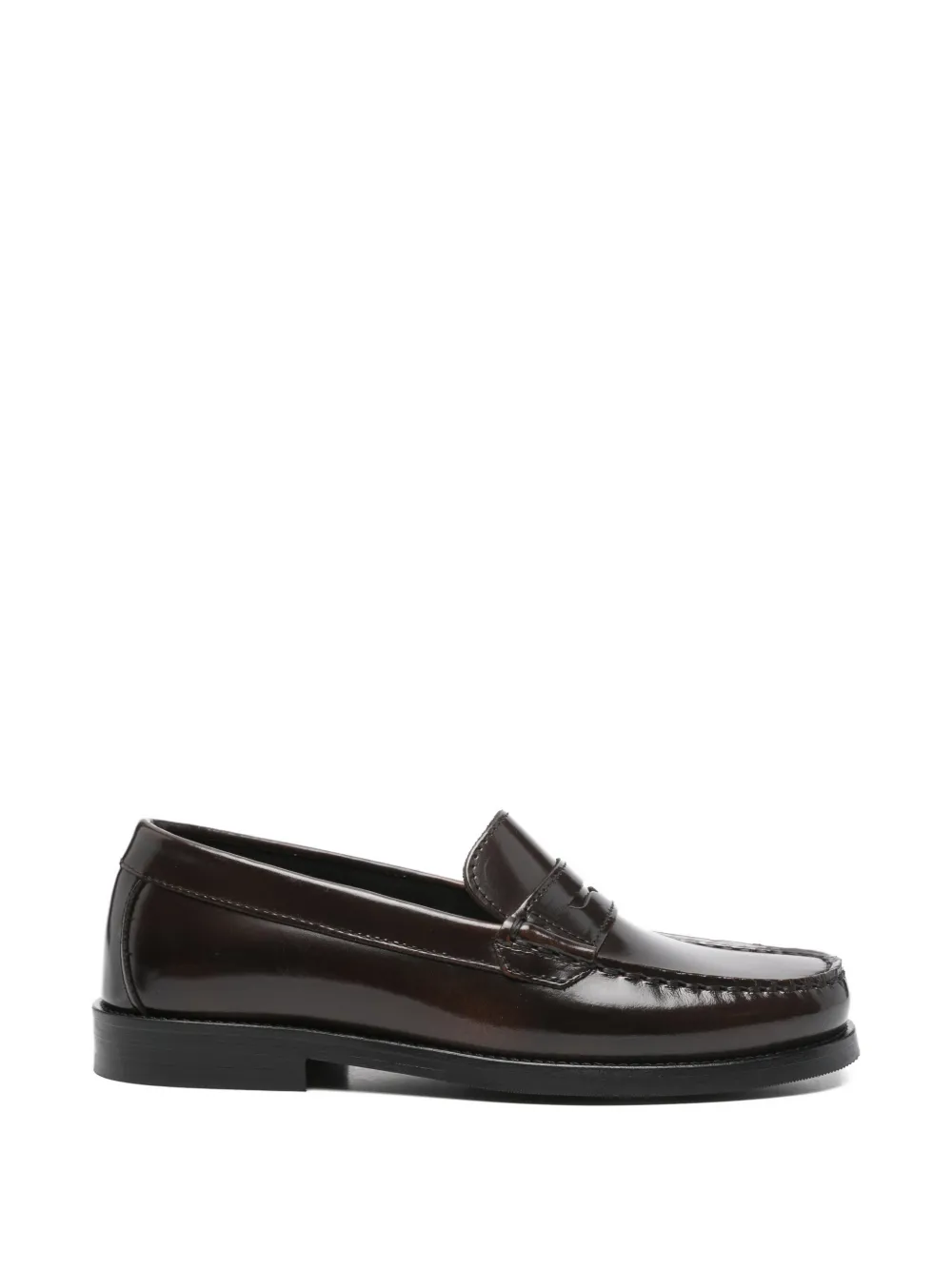 VINNY'S Frankie leather penny loafers - Marrone
