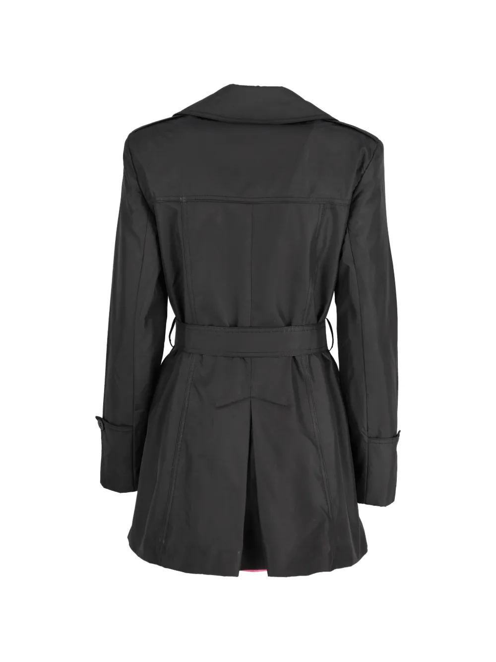 Gilles Dufour double-breasted belted trench coat - Zwart