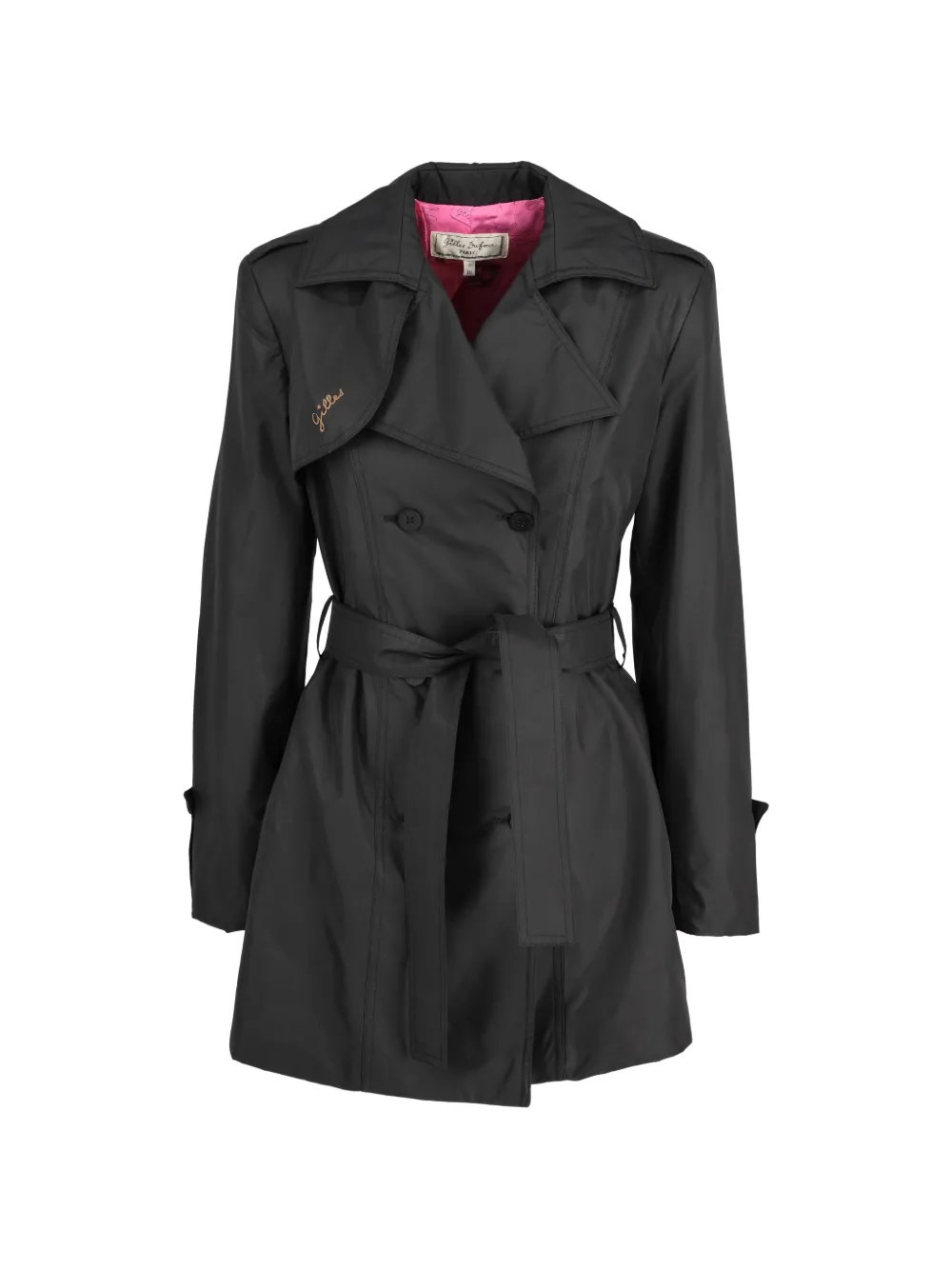 Gilles Dufour Gilles Dufour double-breasted belted trench coat - Nero