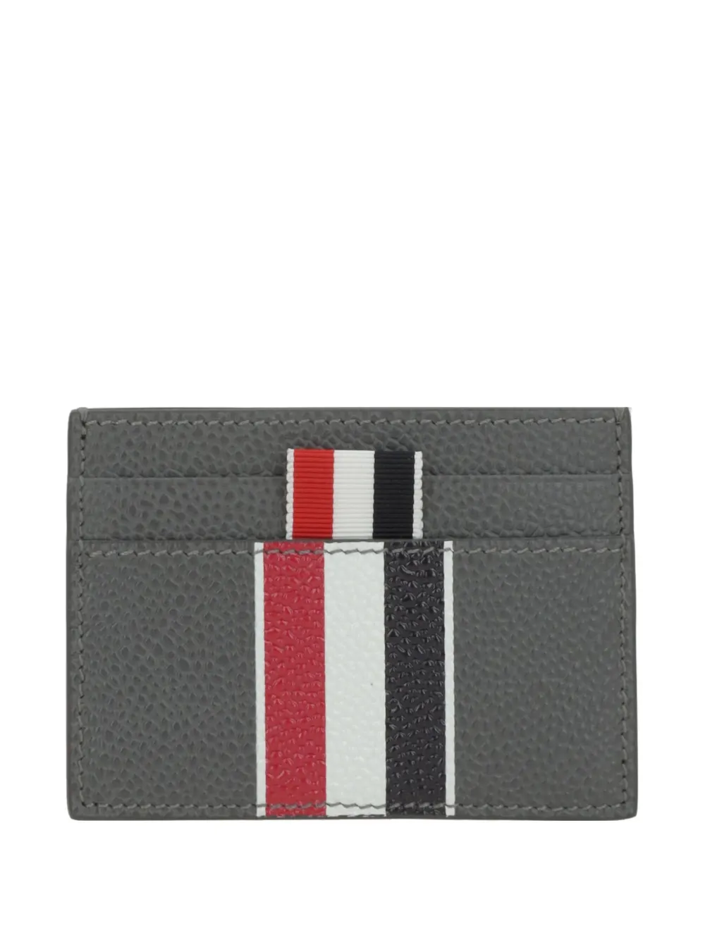 Thom Browne stripe-detail card holder - Grigio