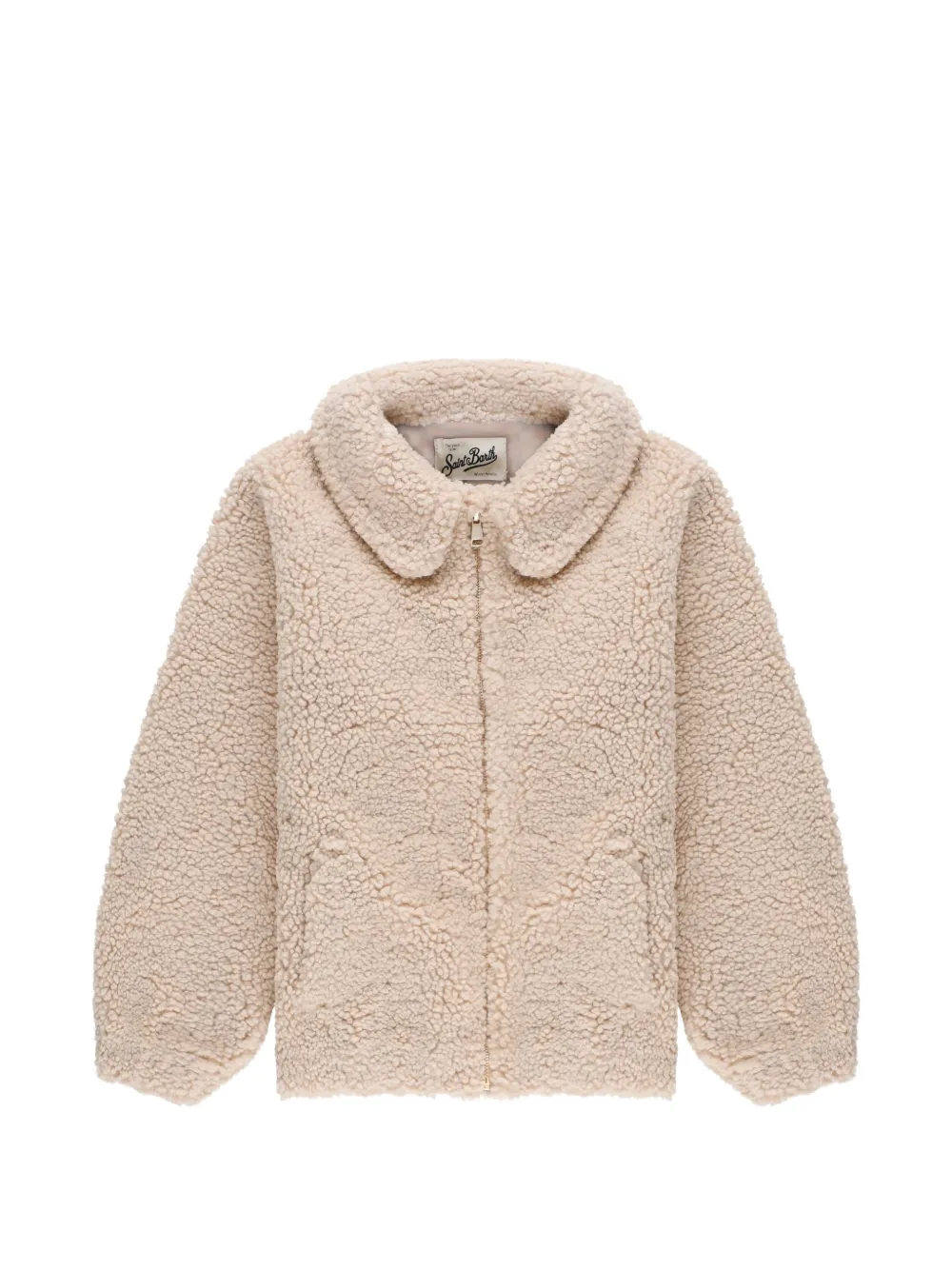 MC2 Saint Barth Kids bouclé logo jacket - Toni neutri
