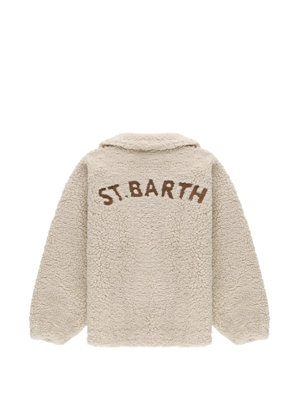 MC2 Saint Barth Kids Abel Jr bouclé jack met kraag Beige