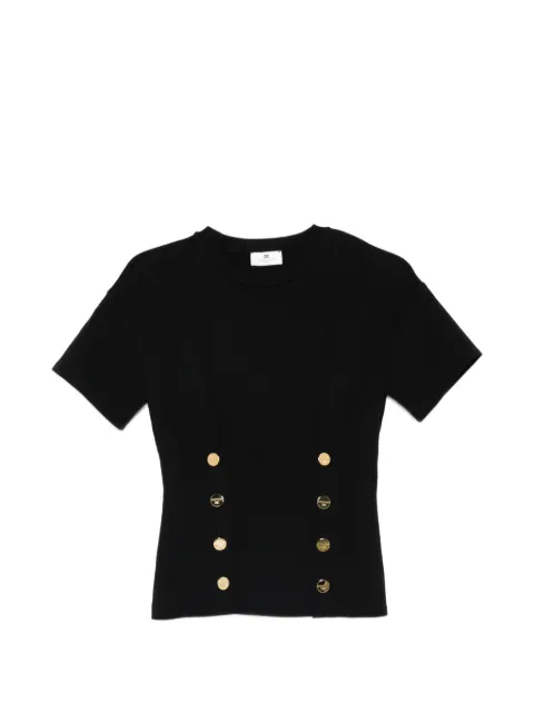 Elisabetta Franchi button-detail T-shirt