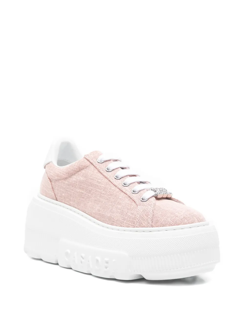 Casadei Nexus platform embellished sneakers Roze