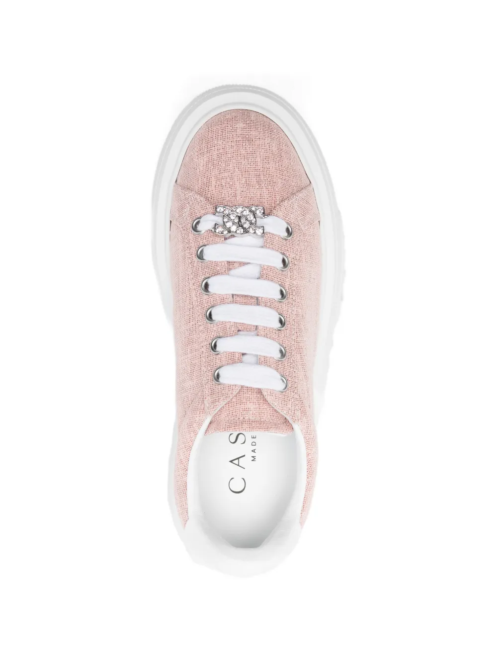 Casadei Nexus platform embellished sneakers Roze