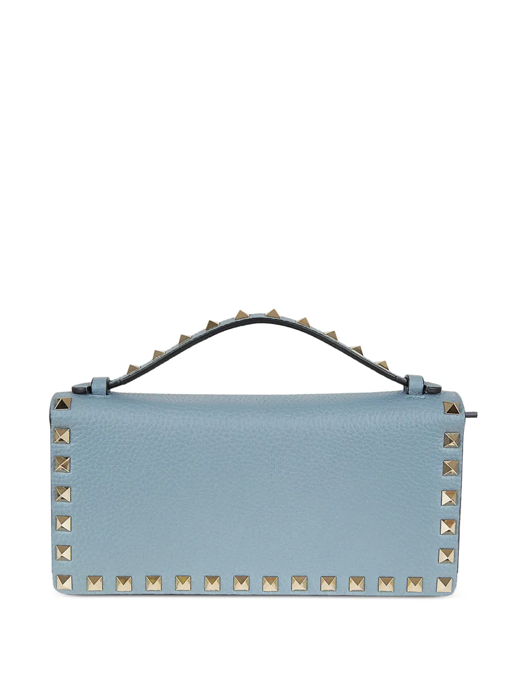 Valentino Garavani Rockstud leather clutch bag - Blu