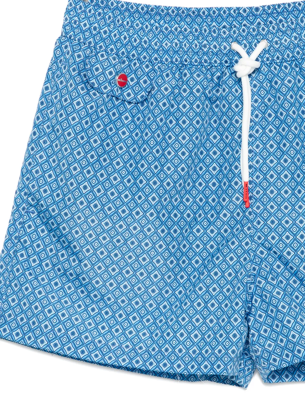  Kiton Printed Swim Shorts - Blue 