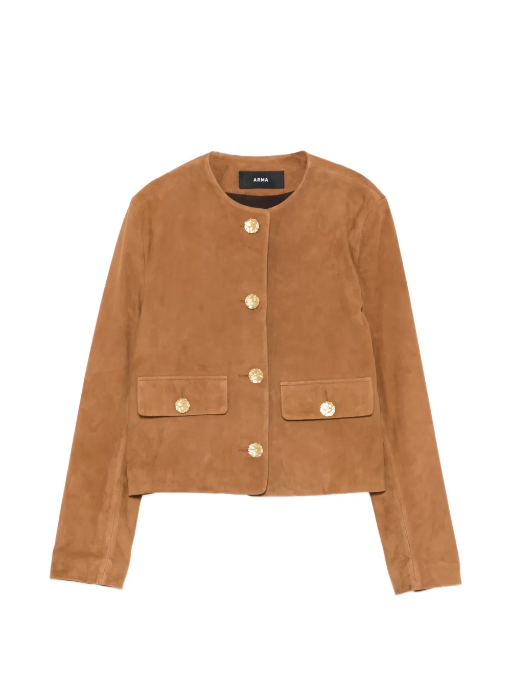 Arma button-up jacket - Marrone