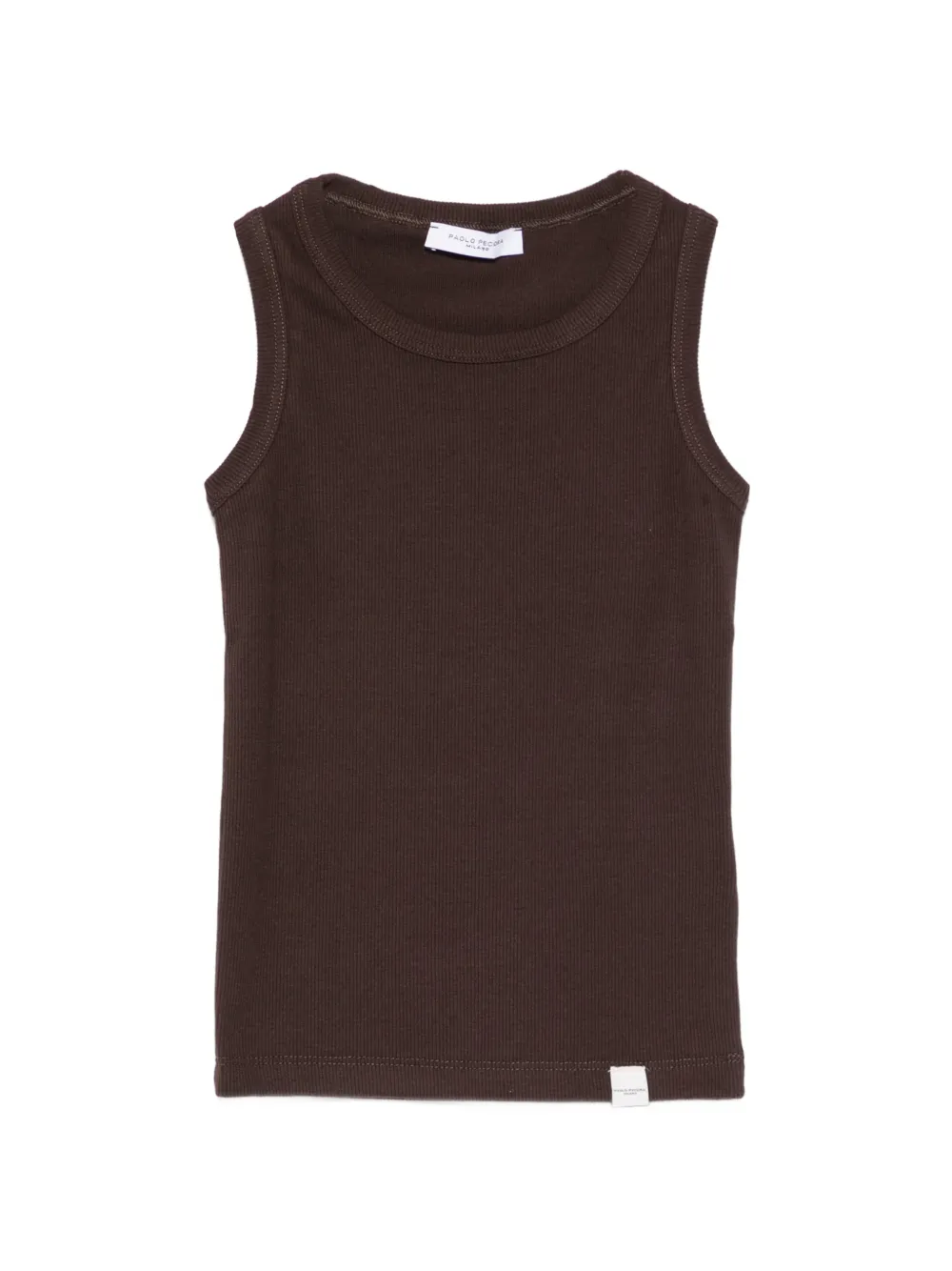 Paolo Pecora Kids ribbed tank top - Marrone