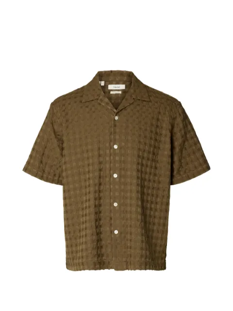 SELECTED textured short-sleeve shirt