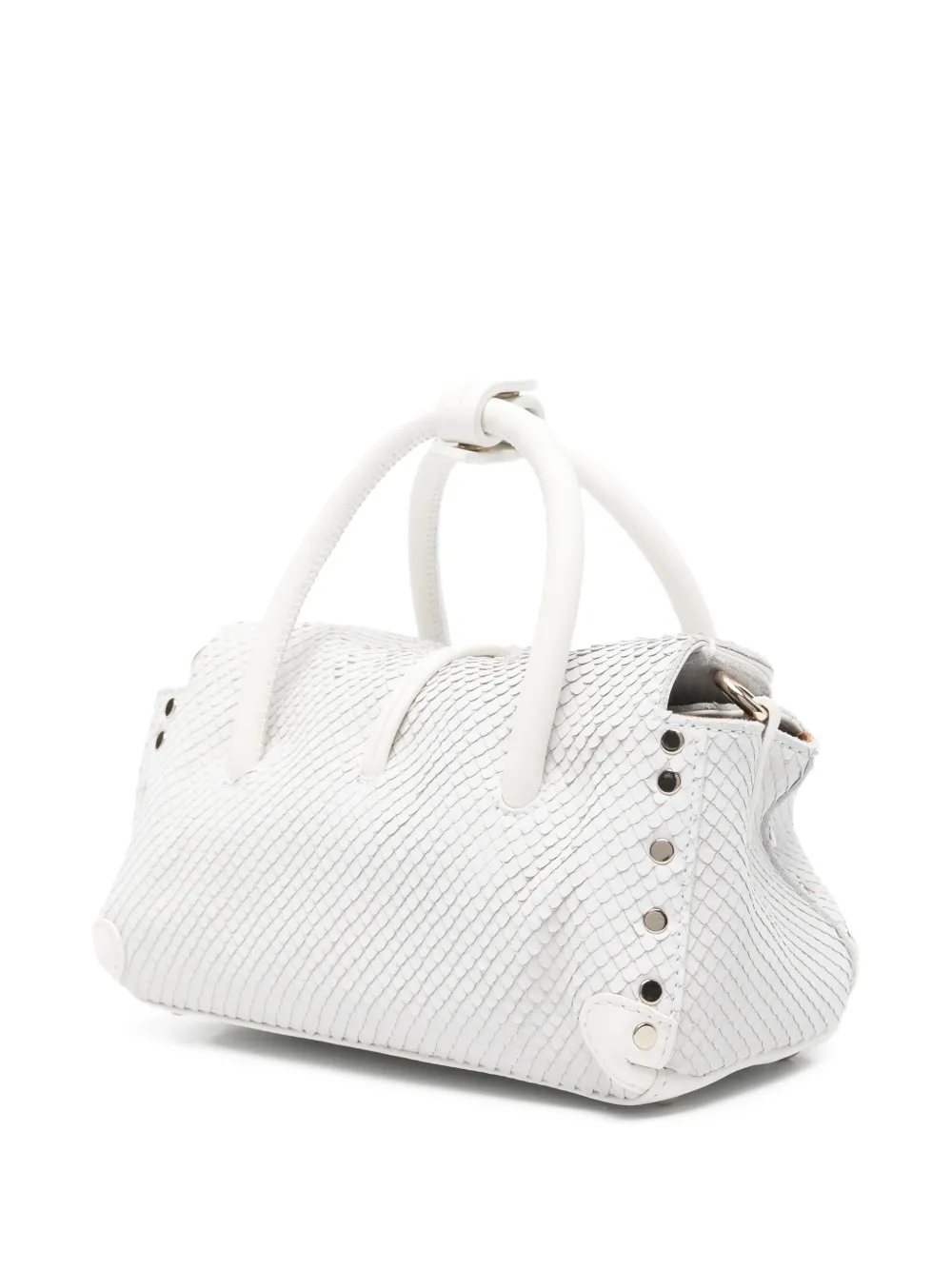 Zanellato Dotta mini-crossbodytas met handvat Wit