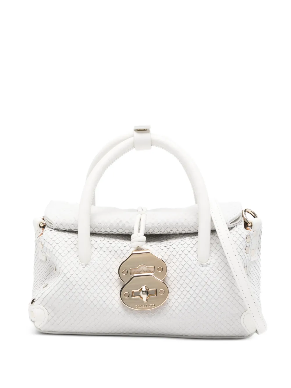 Zanellato mini Dotta top-handle cross body bag - Bianco