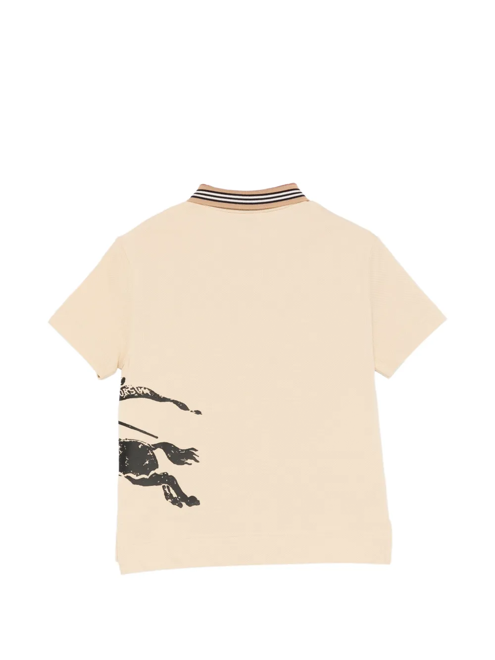  Burberry Kids Logo Graphic Polo Shirt - Neutrals 