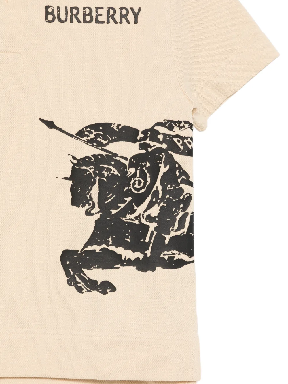  Burberry Kids Logo Graphic Polo Shirt - Neutrals 