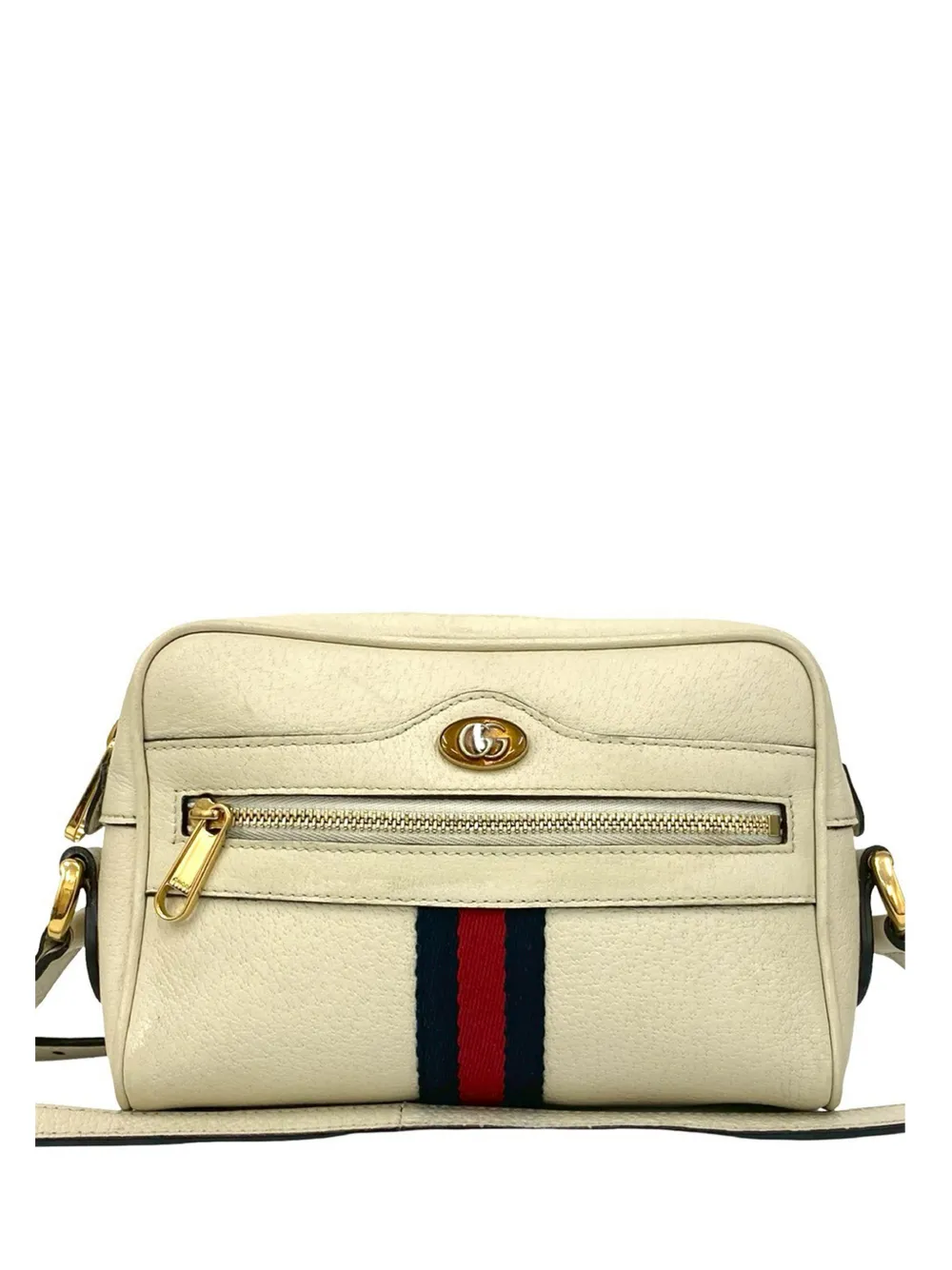 Gucci Pre-Owned Borsa a tracolla Ophidia mini in pelle 2016-2025 - Bianco
