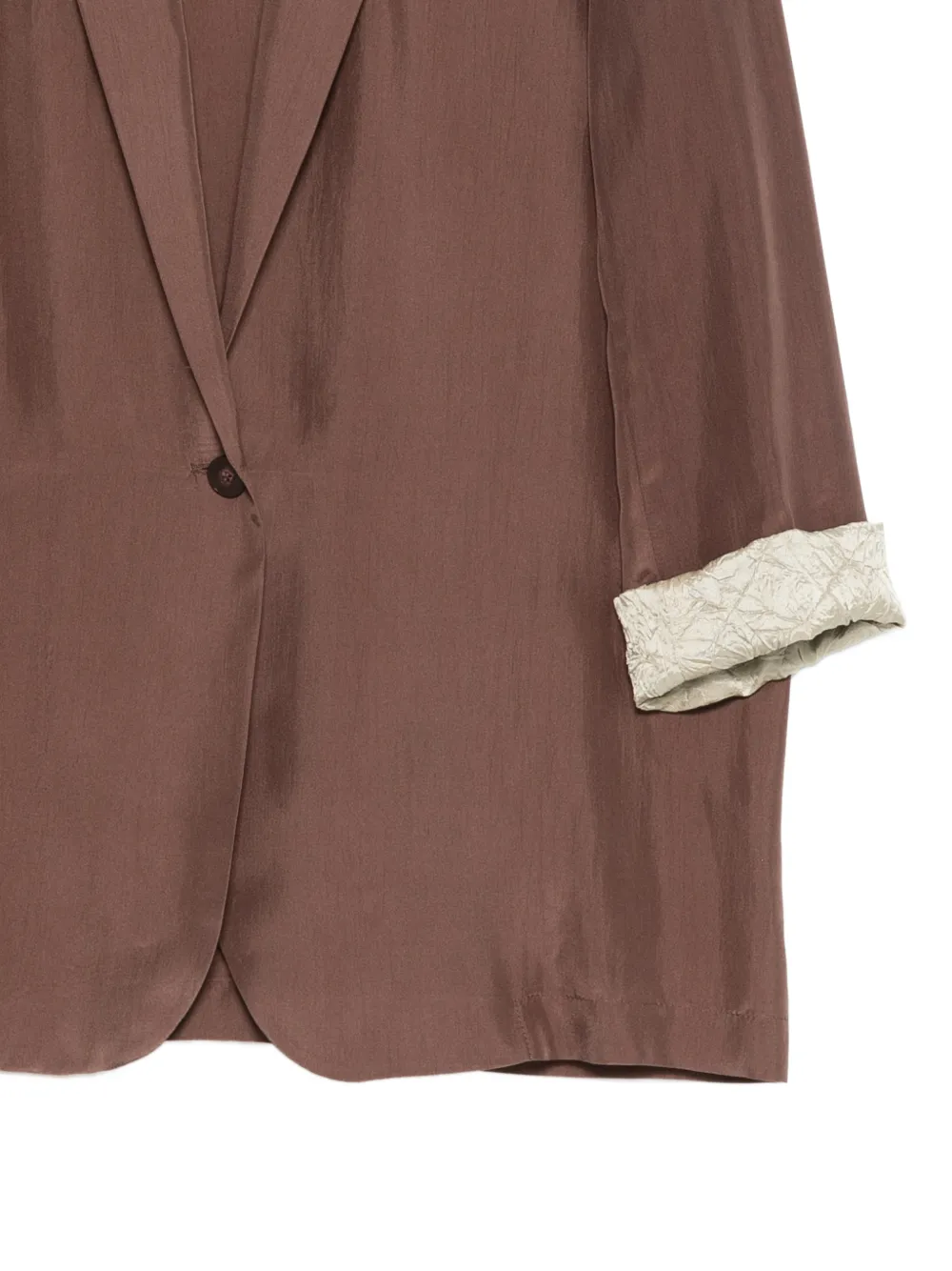  Alysi Cuff-detail Shirt - Brown 