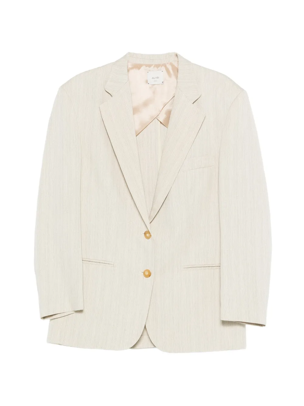 Alysi buttoned stripped blazer - Toni neutri