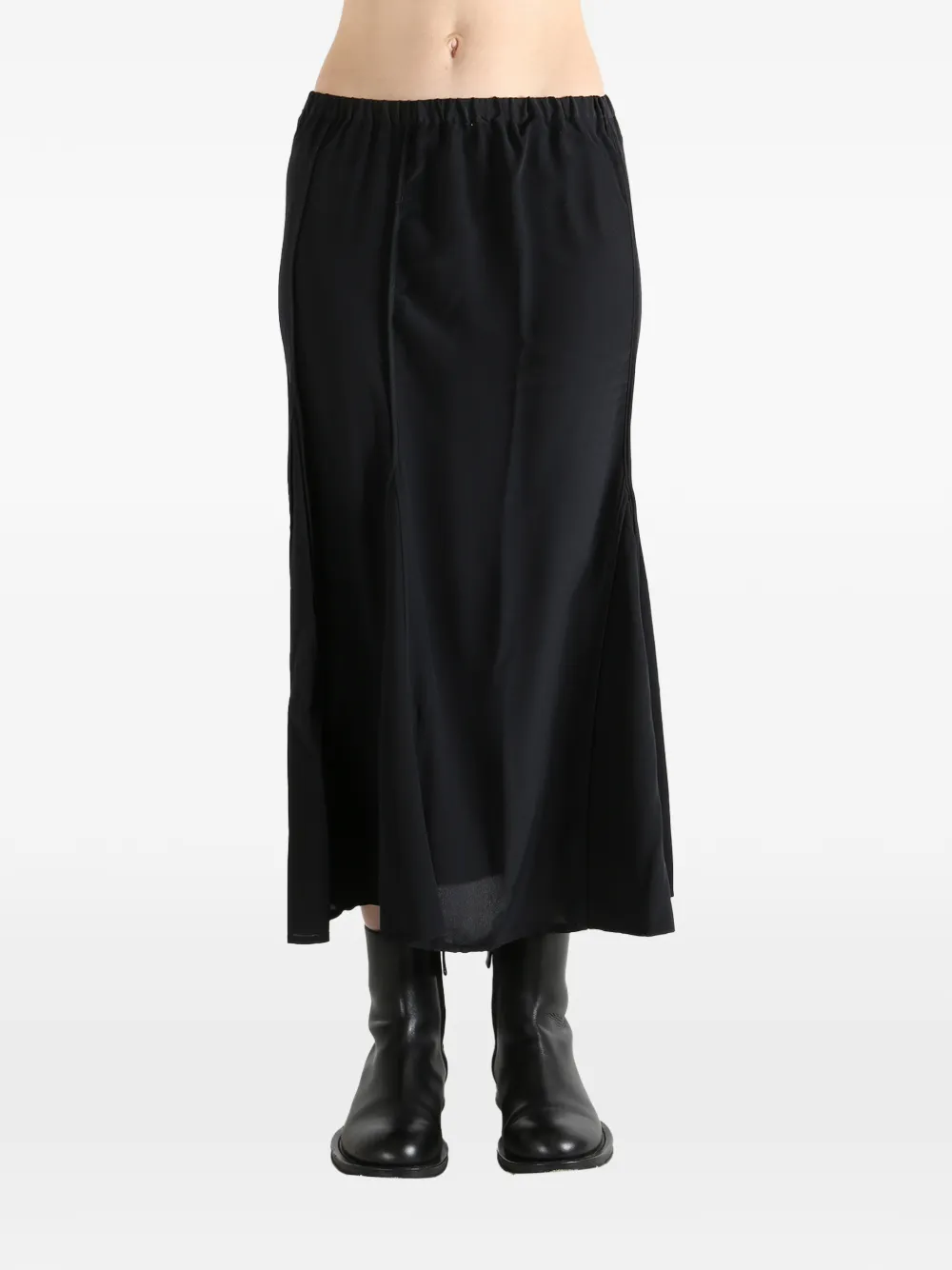  Baserange Elasticated-waist Midi Skirt - Black 