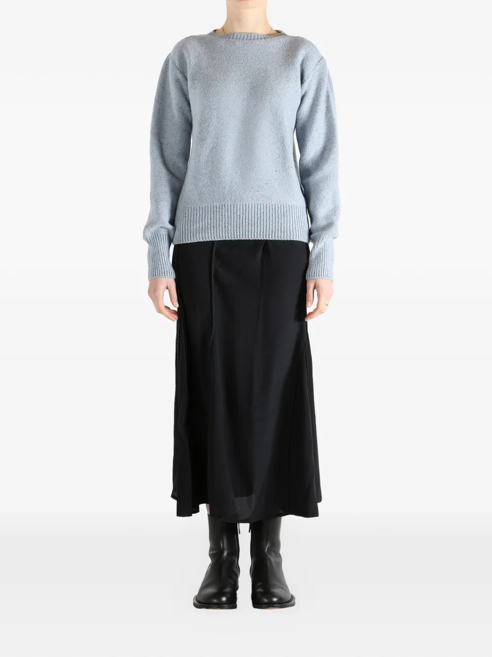  Baserange Ribbed Knit Sweater - Blue 