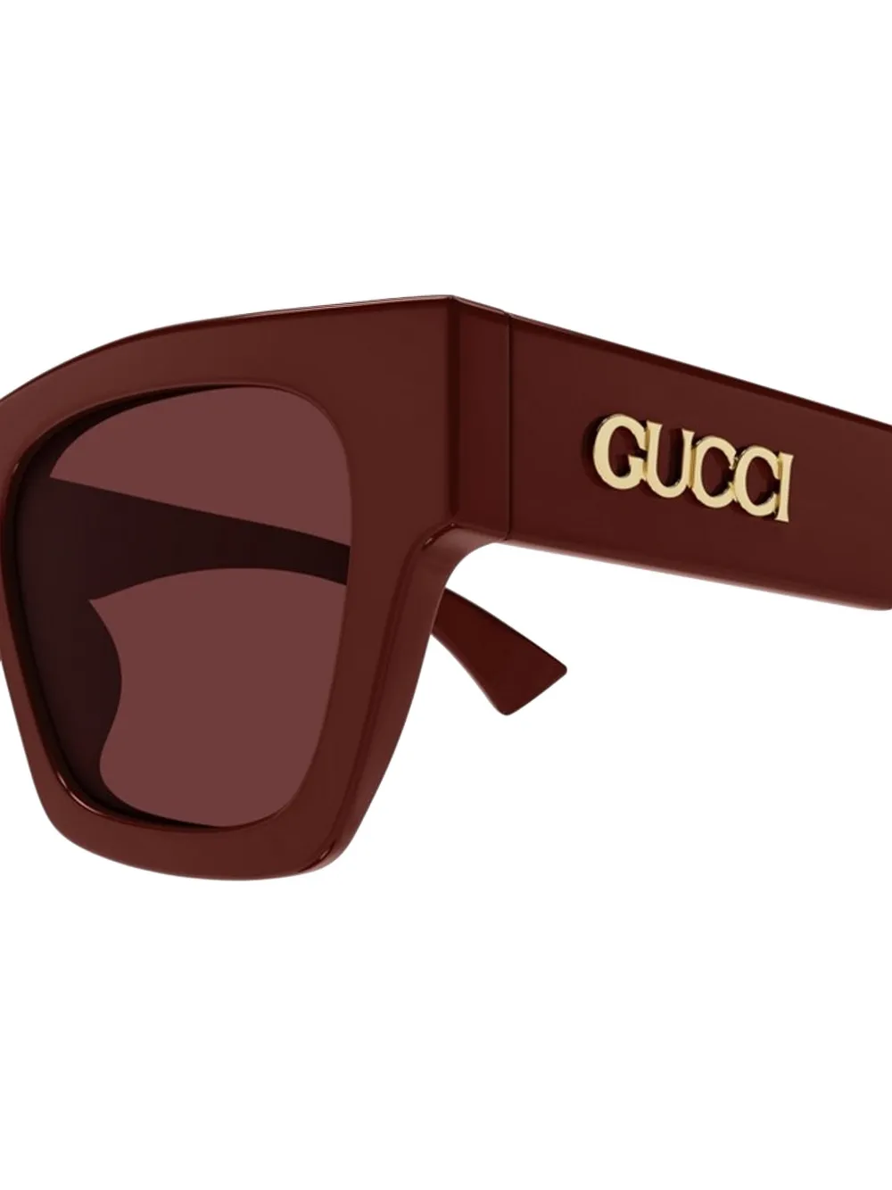 Gucci Zonnebril met vierkant montuur Rood