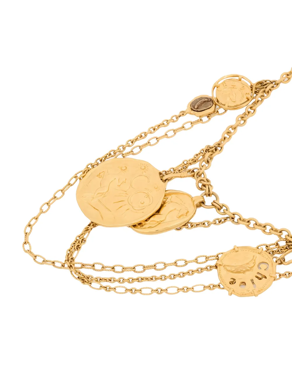 Chlo&eacute; medals necklace - Goud