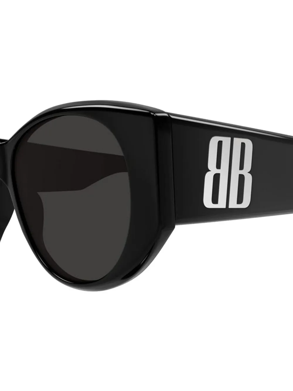 Balenciaga geometric logo sunglasses - Zwart