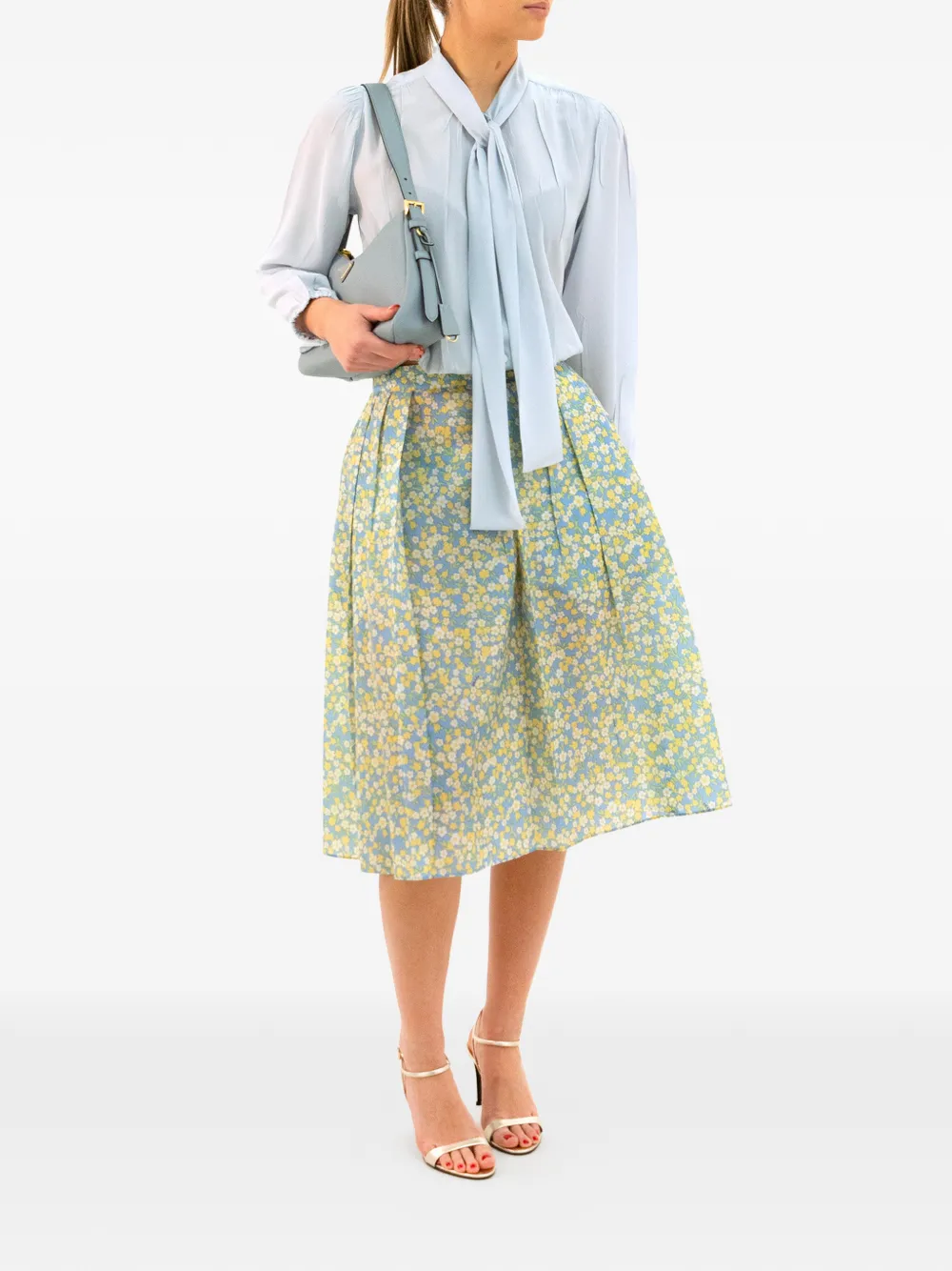  Prada Tie-neck Blouse - Blue 