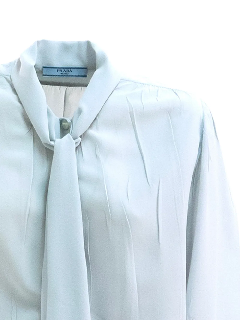  Prada Tie-neck Blouse - Blue 