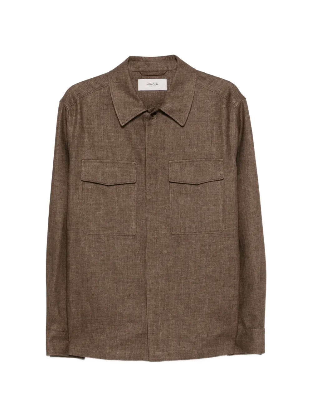 Agnona pocket shirt - Marrone
