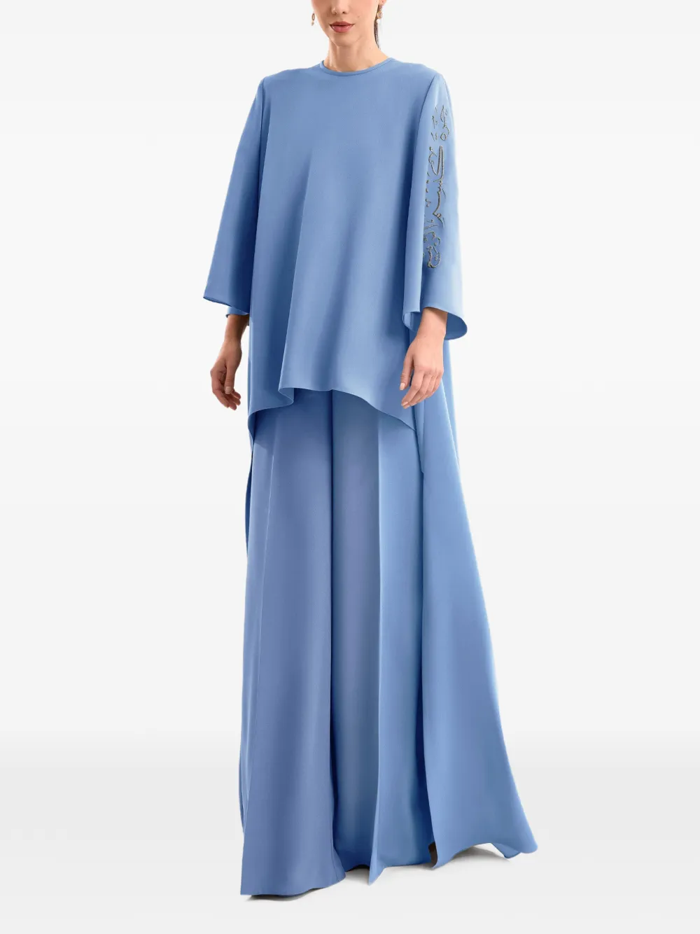 Gemy Maalouf Plooibroek met wijde pijpen Blauw