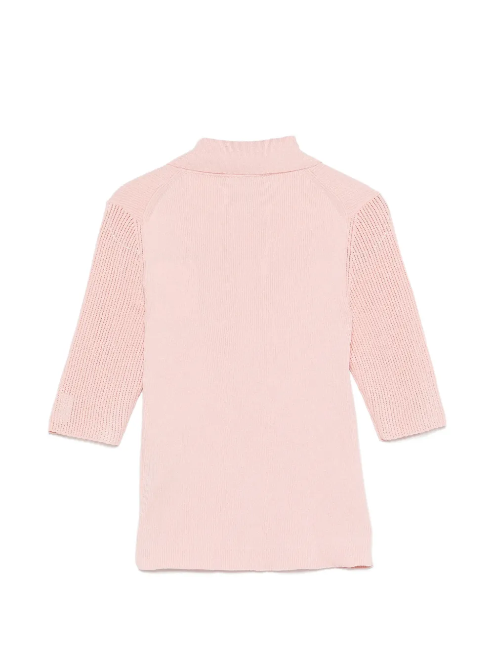 Agnona Ribgebreide polotop Roze
