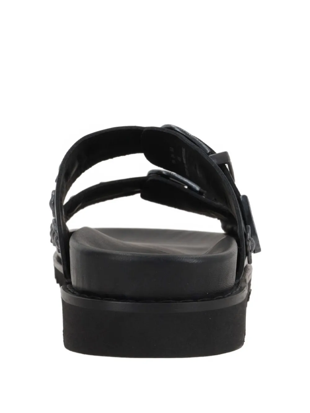 Toga Virilis Leren sandalen met gesp Zwart