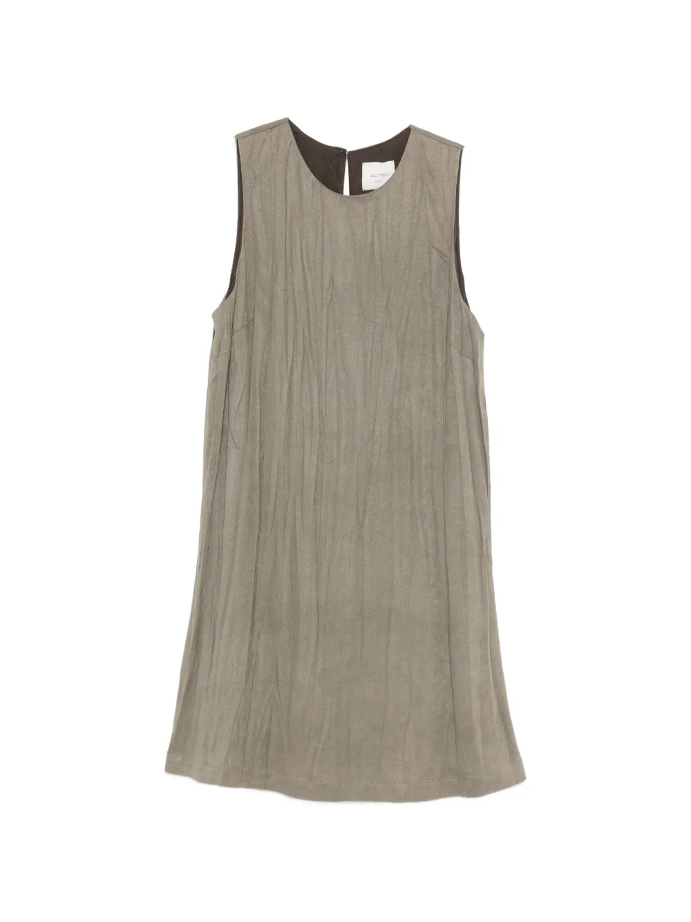 Alysi sleeveless crinkled mini dress - Grigio