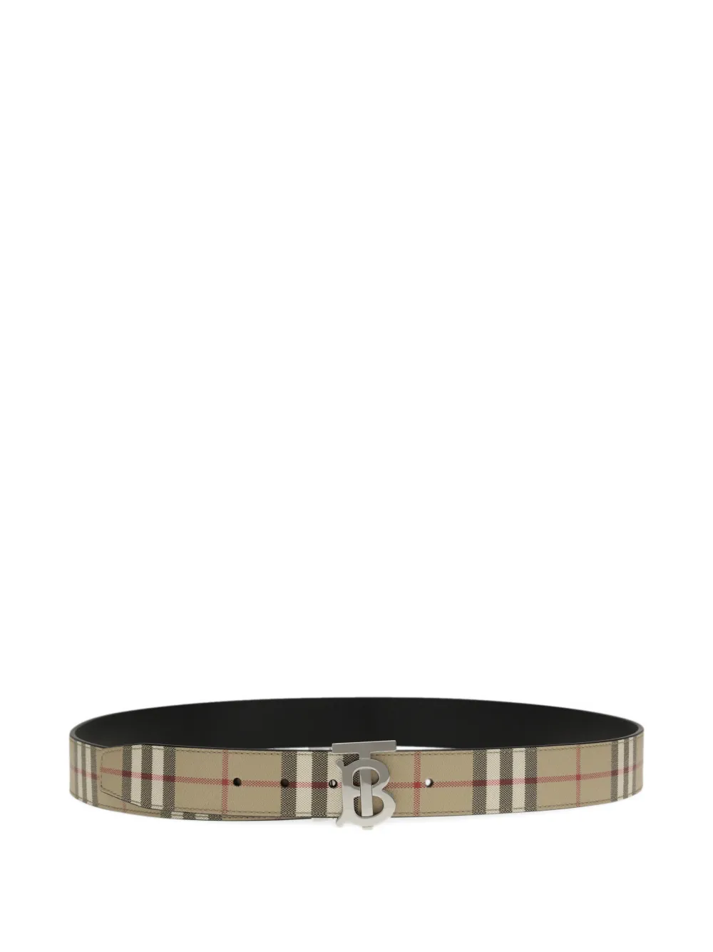 Burberry checked logo-buckle belt - Toni neutri
