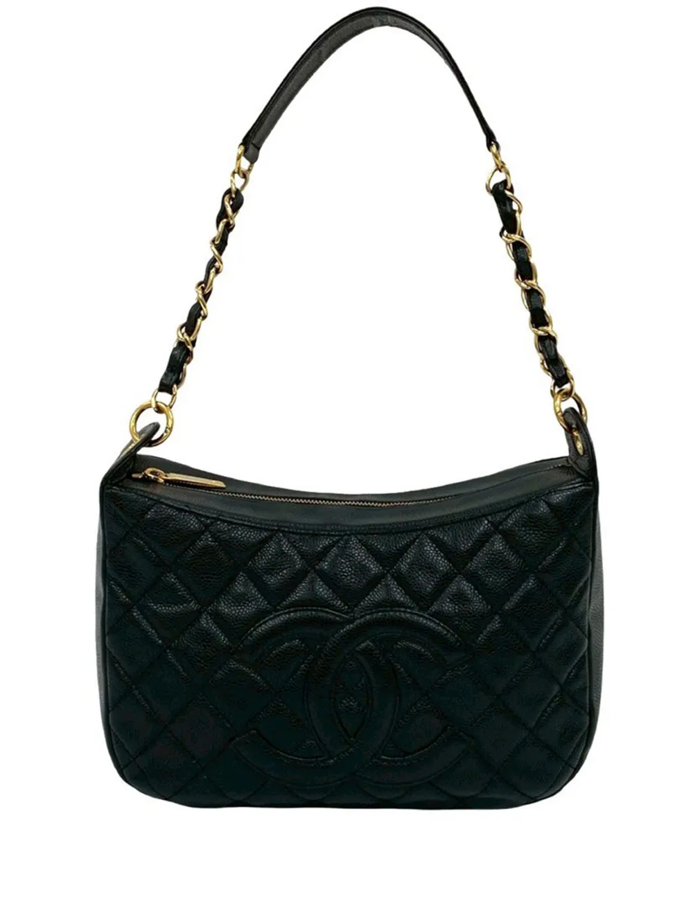 CHANEL Pre-Owned Borsa a spalla Timeless CC in pelle Caviar trapuntata 2004-2005 - Nero