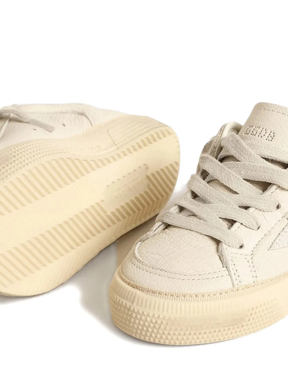 Golden Goose Kids May star-appliqué sneakers Beige