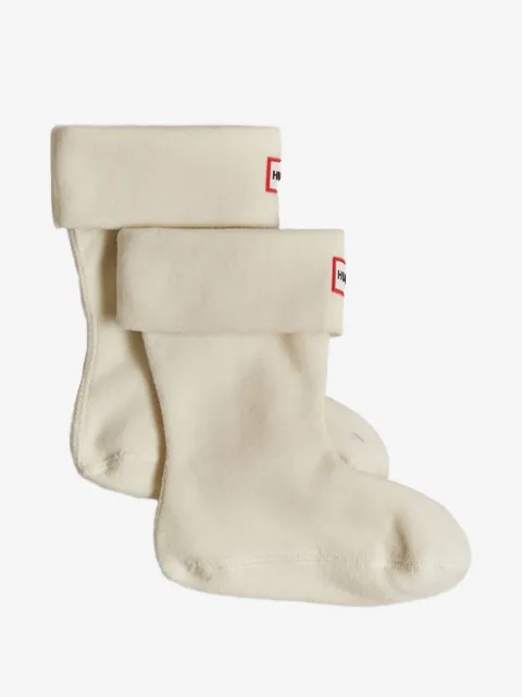 Hunter Kids logo-detail boot socks
