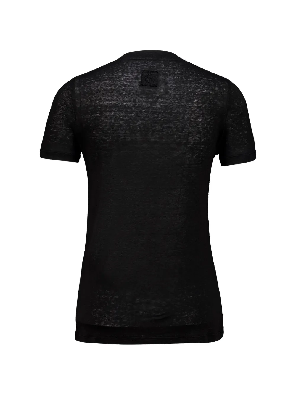 120% Lino V-neck T-shirt Zwart