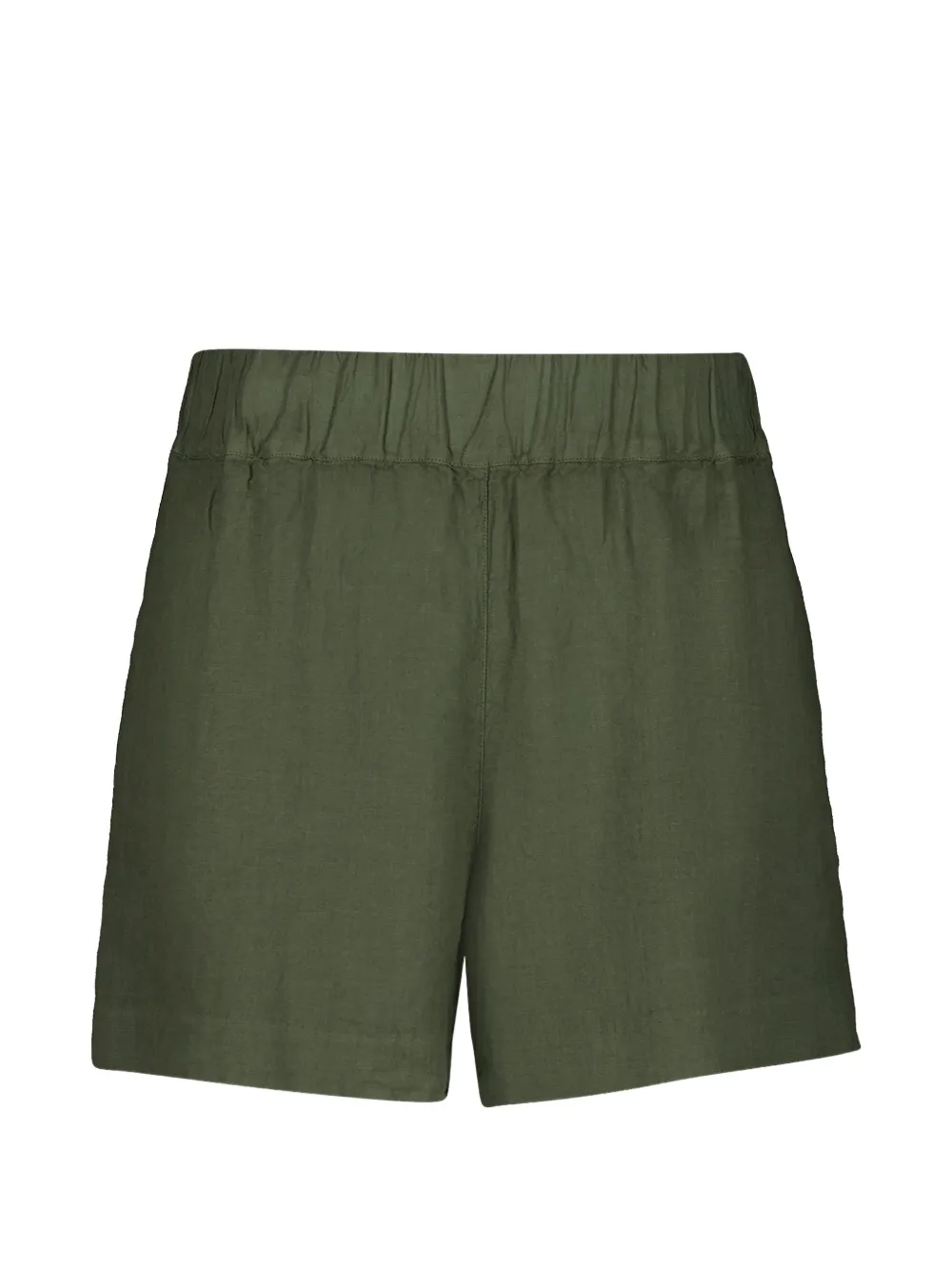 120% Lino elasticated-waist shorts - Verde