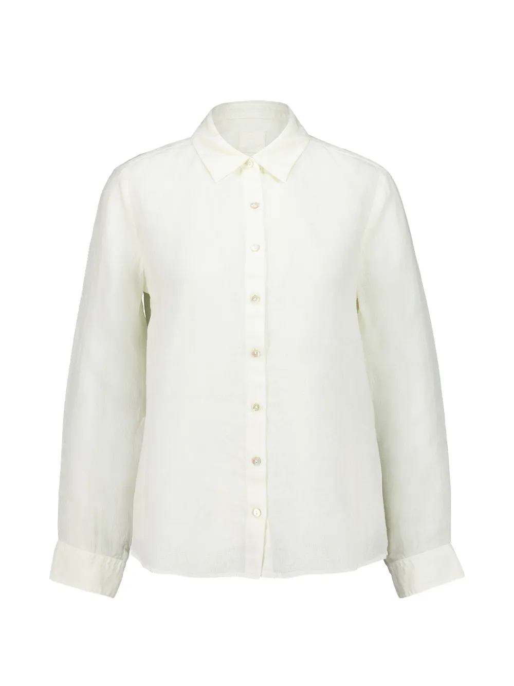 120% Lino long-sleeve shirt - Bianco
