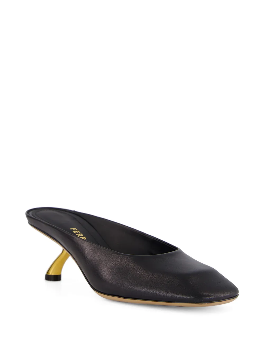 Ferragamo S-vormige muiltjes Zwart