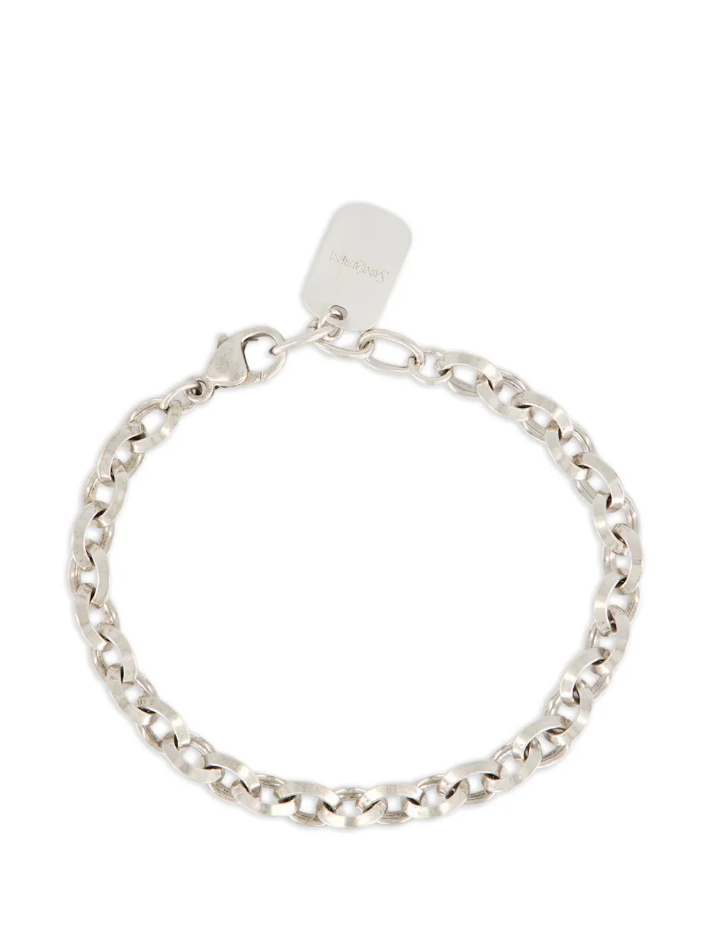 Saint Laurent logo-plaque bracelet - Silver