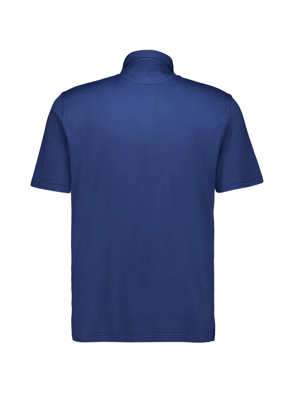 Fedeli short-sleeve knitted polo shirt Blauw