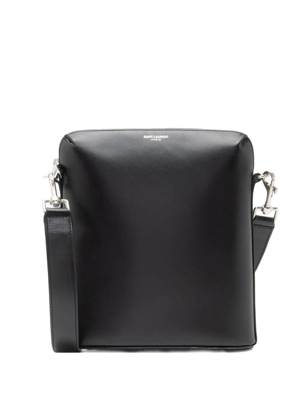 Pre-owned Saint Laurent 2022 Aidan Detachable-strap Leather Cross Body Bag In Black