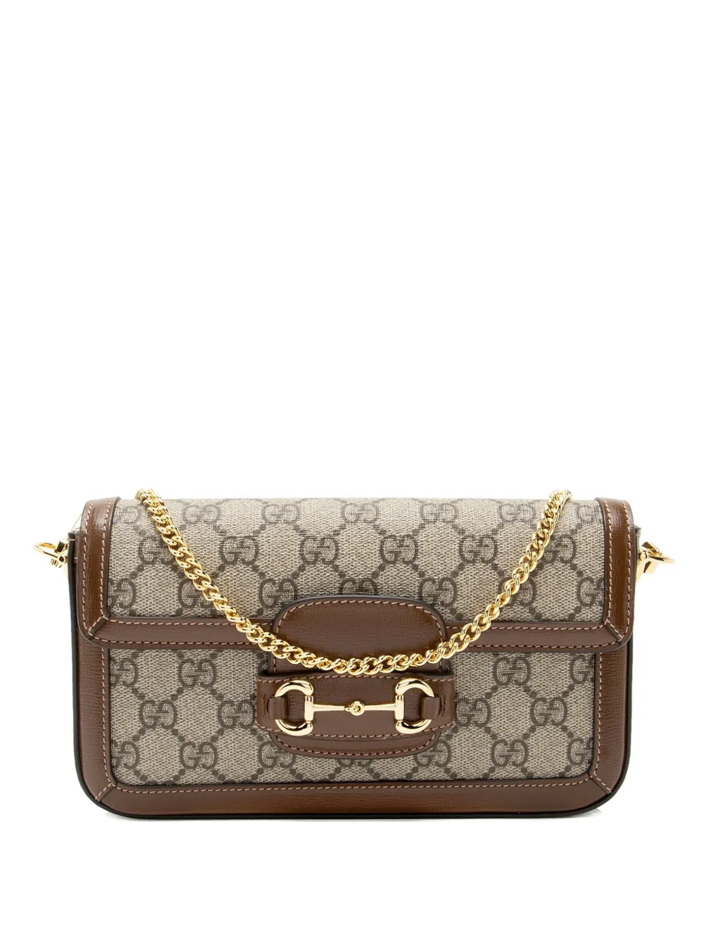 Gucci Pre-Owned horsebit chain crossbody bag - Toni neutri