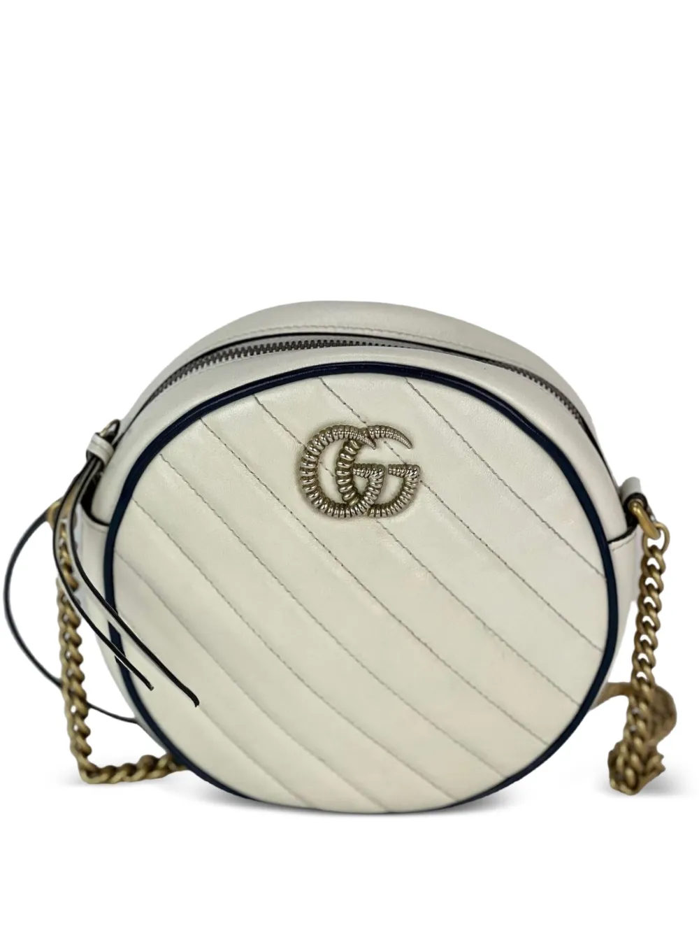 Gucci Pre-Owned GG matelassé round shoulder bag - Toni neutri