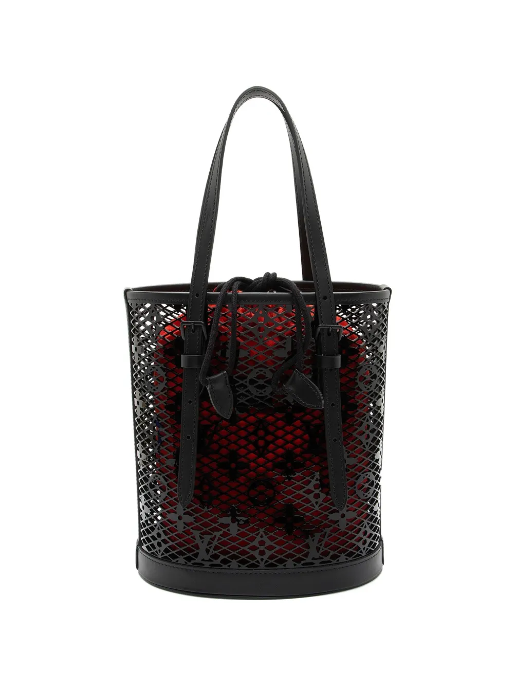 Louis Vuitton Pre-Owned PM Lace Monogram bucket bag - Nero